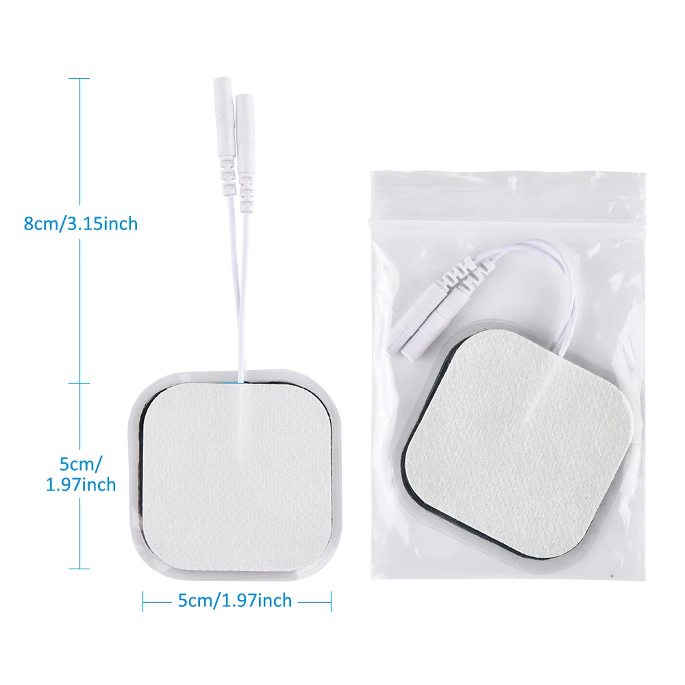 10/20/50/100PCS Reusable Electrode Pads Gel Patch For Tens Pulse Physiotherapy Massager Acupuncture Nerve EMS Muscle Stimulator