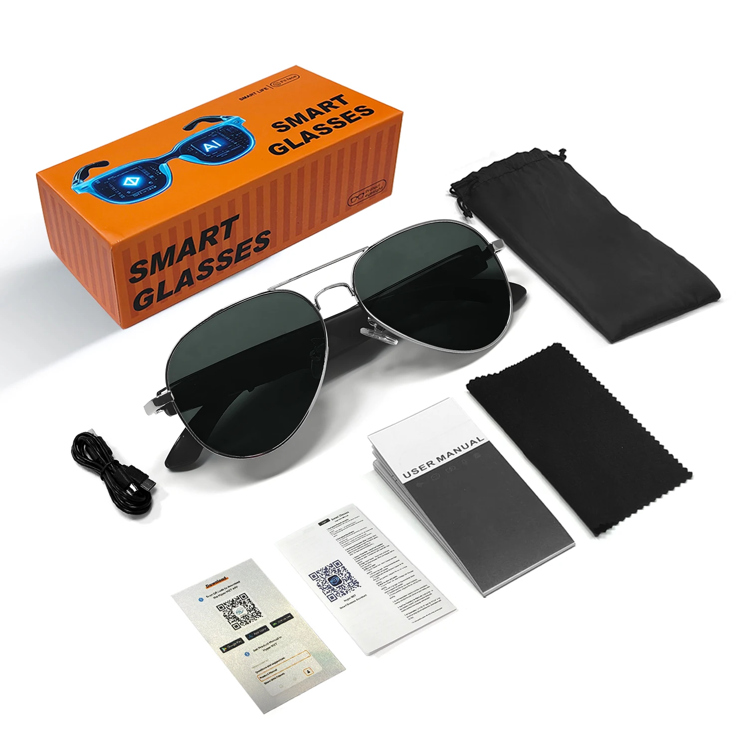Outstanding Smart AI Translation Sunglasses With High-end Metal