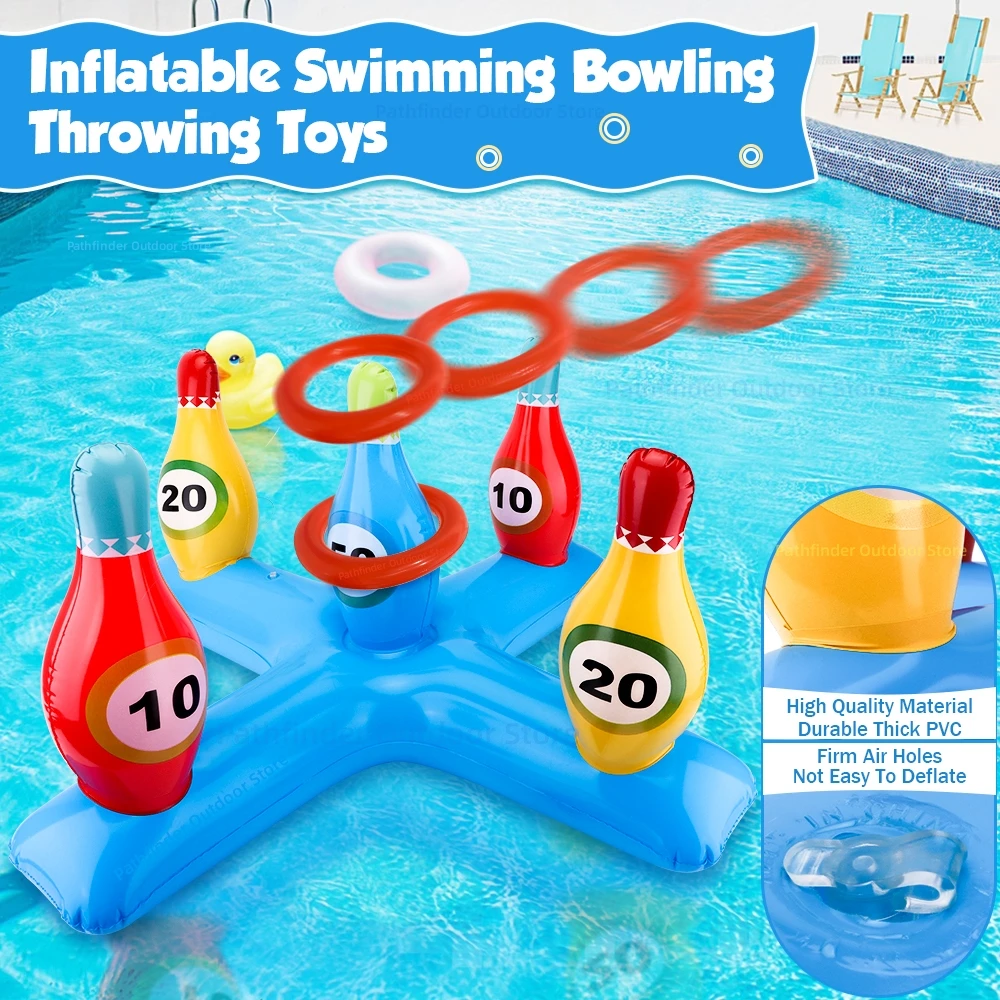 Outdoor Inflatable Foldable Floating Row Swimming Pool Water Accessories Inflatable Ring Throwing Game Water Games Equipment 5