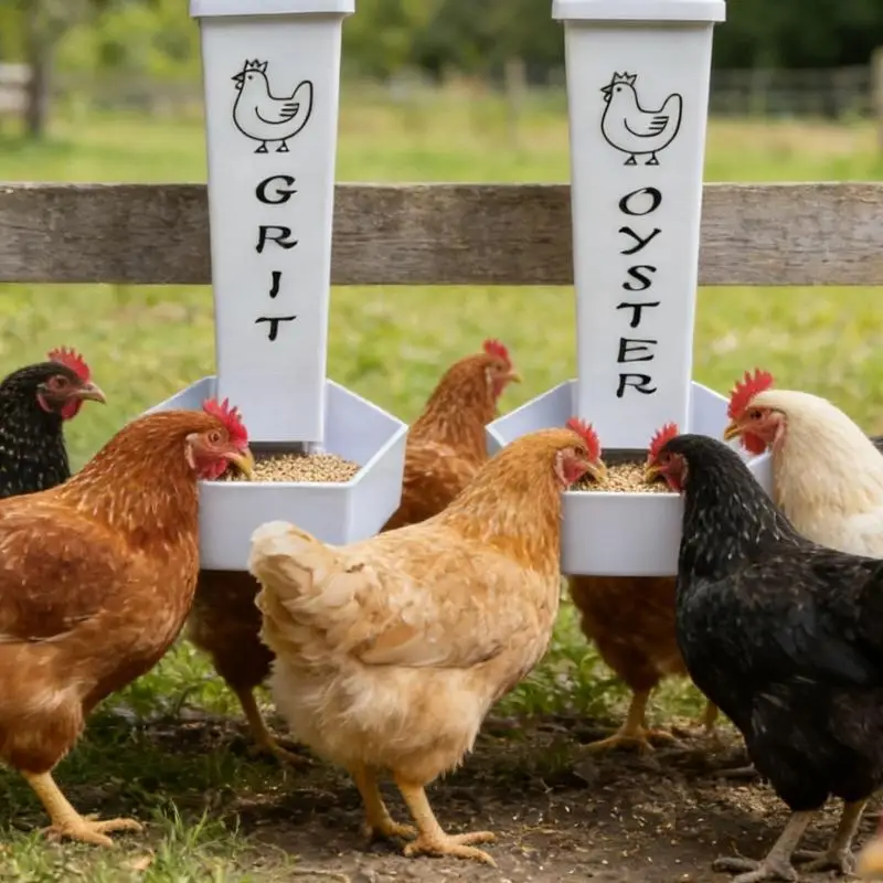 Hähnchen-Austernschalen- und Grütze-Futterspender Haltbarkeit Geflügel-Fütterungszubehör für Ställe Leicht zu reinigen und zu – Detail 9