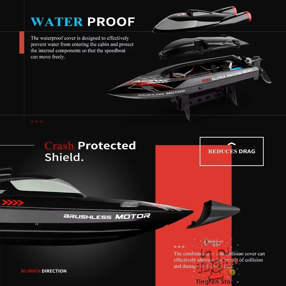 Bateau RC haute vitesse 55 km/h - Modèle WL916 1B