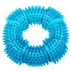 TPR Dog Squeaky Chew Toys For Aggressive Chewers Dental Teeth Mouth Cleaning Training Ring Toys 5.12 Inches Randomly Send 1