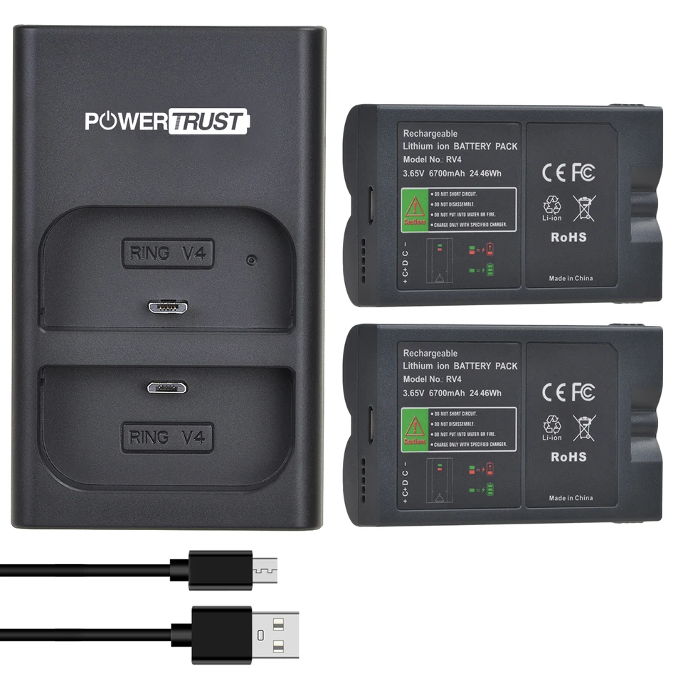 Ring Video Doorbell Battery Rechargeable Battery Replacement For