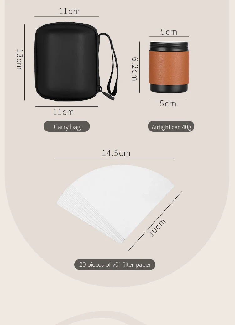 S8b074e1fd0c041149d6ff85ecf1ae9a7Q BINCOO Coffee Equipment Portable Hand Brewed Coffee Set Coffee Manual Grinder Complete Set for Outdoor Camping Travel