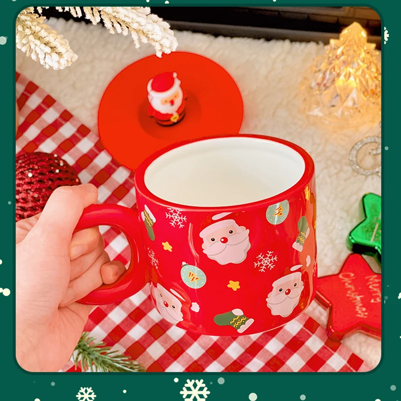 Creative Santa Ceramic Coffee Cup Abstract Art Yeti Mug Delicate Tea Cup  Christmas Gift Indoor Drinking Mug Home Decoration New - AliExpress