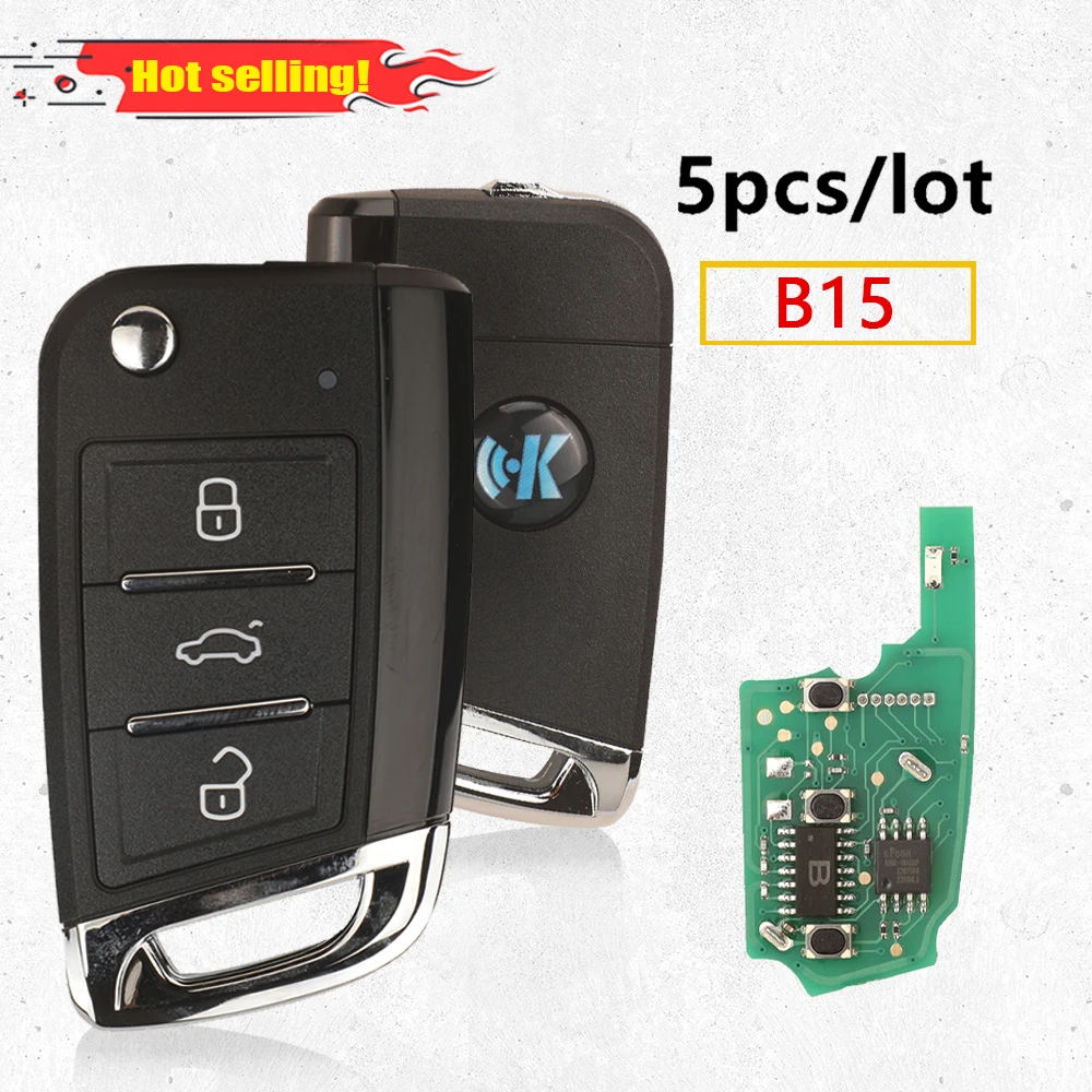 

5pcs KEYDIY 3 buttons B15 Universal KD B series remote key control for VW MQB style for KD900 KD900 URG200 KD-X2 mini KD