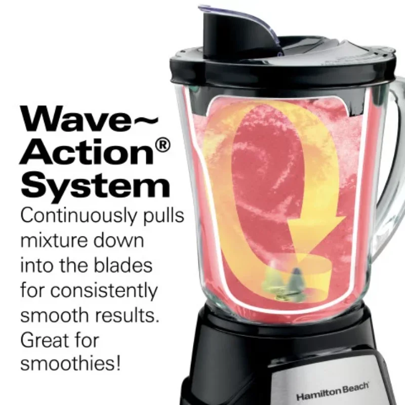 Hamilton Beach Power Elite Multi-Function Blender, 40 fl oz., 700 Watts, Black, New, 58148 3
