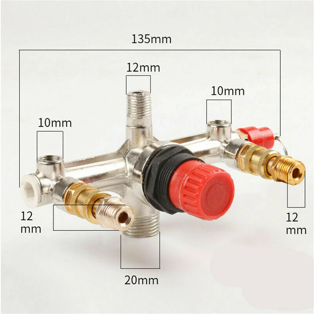 90-120psi Pressure Switch Control Valve Automatic Energy Saving Air Compressor Manifold Regulator Gauge