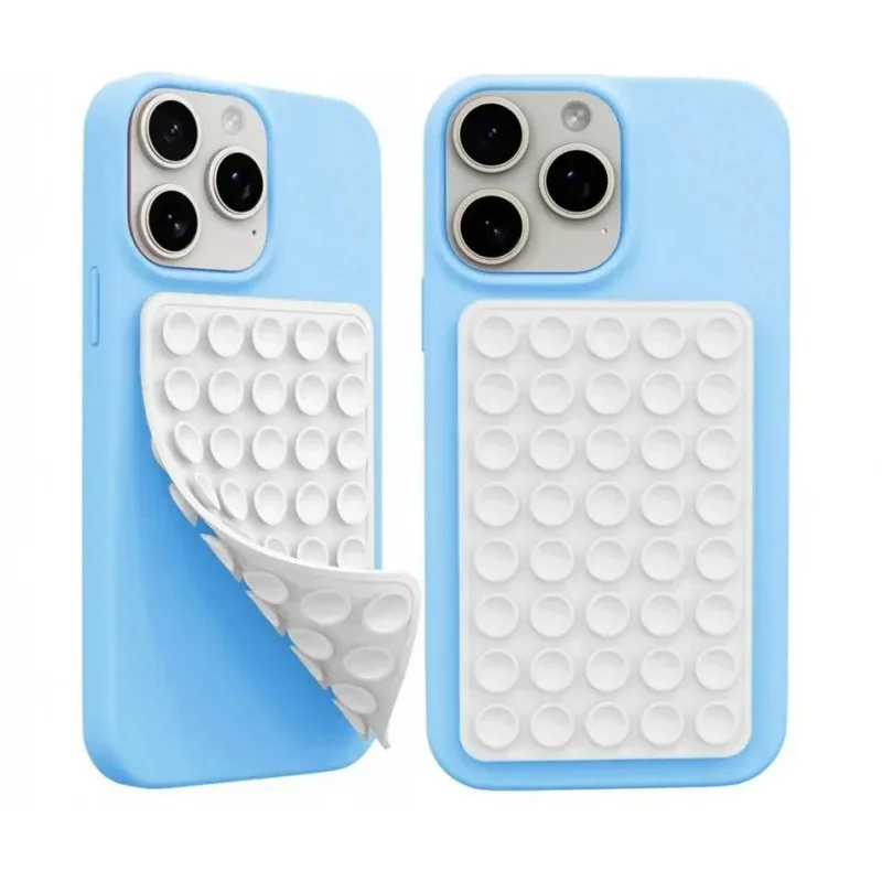 2-in-1 Suction Cup Phone Grip with 360° Rotating Stand - Food-Grade Silicone Anti-Slip Pad for Hands-Free Videos & Selfies