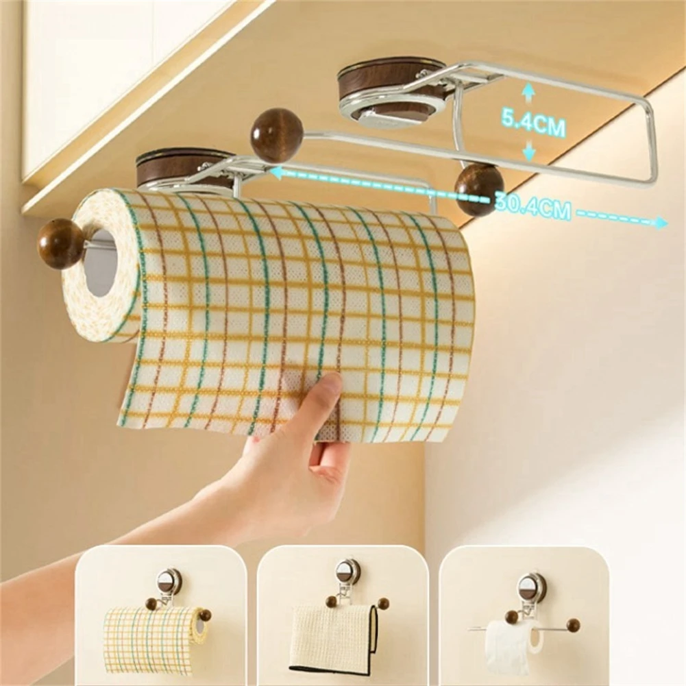 Bathroom Use 30.4x11.9x5.4cm Paper Roll Holder Bathroom Storage ABS Material Innovative Design No Tools Required 5