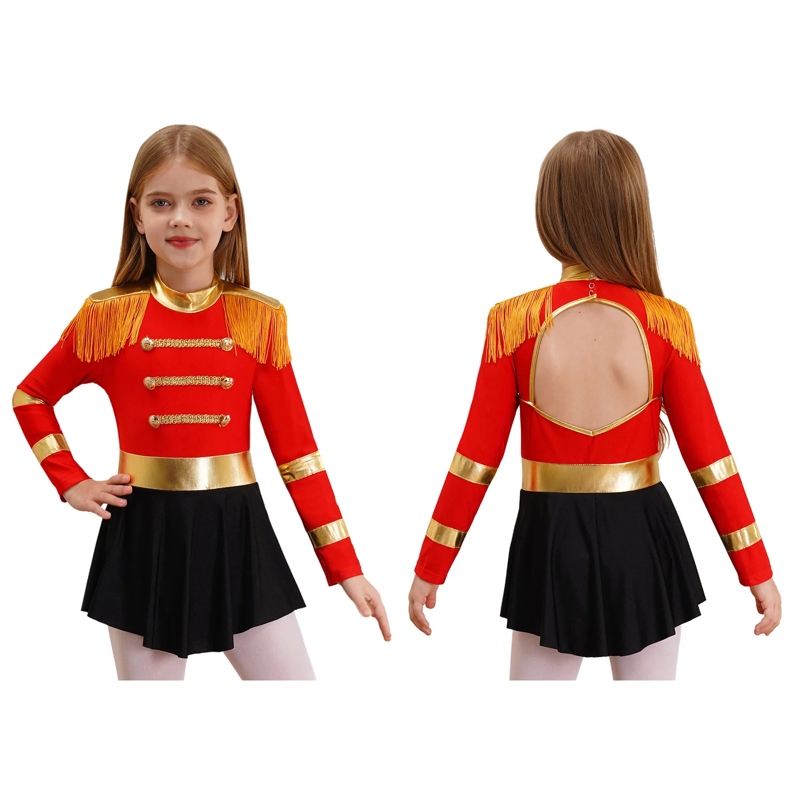 Pailletten Mädchen Zauberer Zirkus Performance Kostüm Outfits Kinder Halloween Zirkusdirektor Bodysuit Overall mit Hut Handschuhe Zauberstab – Detail 39
