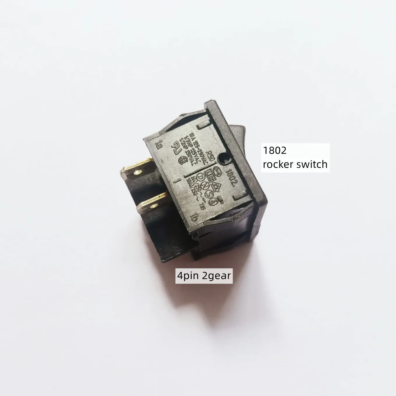 

Original New 100% 1802 rocker switch 4pin 2gear 10A250V rocker power supply panel 24*21mm