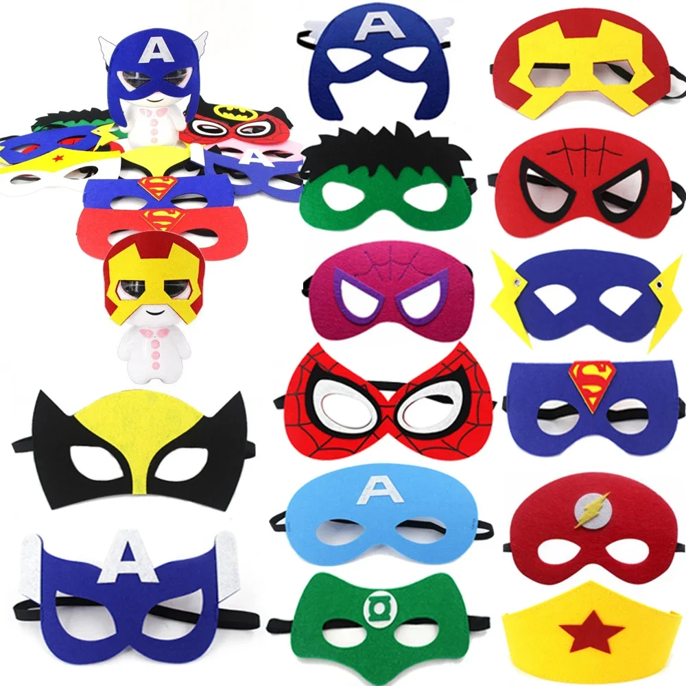 Disney Halloween Superhero Masks Christmas Birthday Party Dress Up Cosplay Mask Kids Children Favor Mystery Gift 10 Pcs/Lot