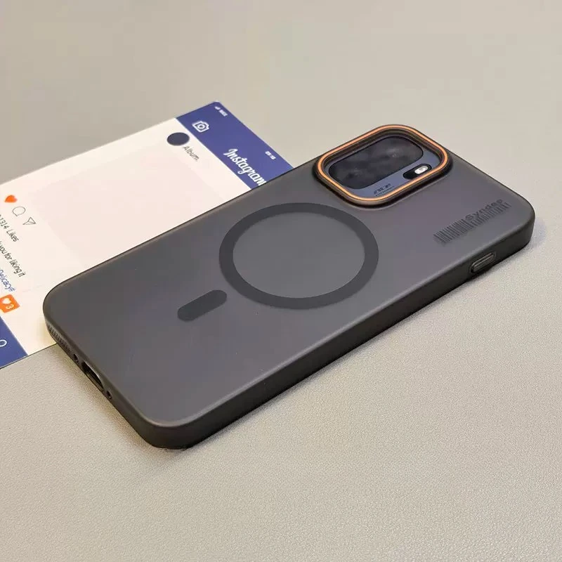 Luxury Frosted Clear Magnetic Wireless Charging Case