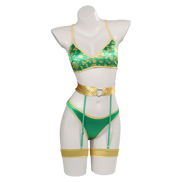 Fiona Cosplay Costume Lingerie For Women Girls Sexy Bra Belt Set