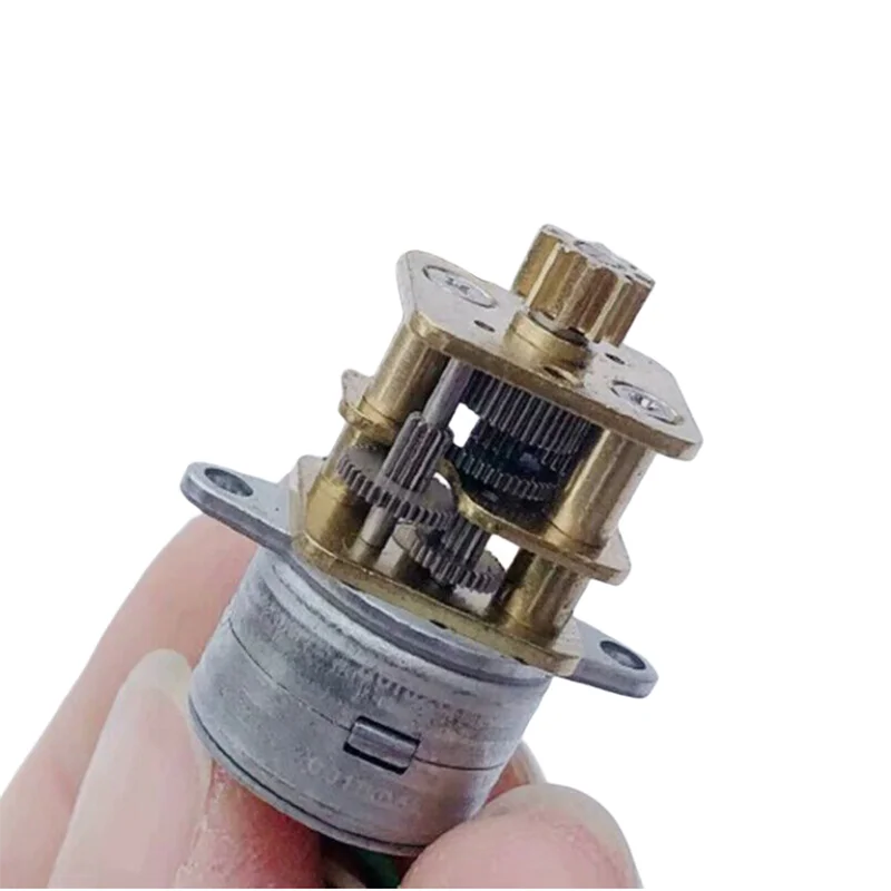Dc 5V-12V 2-Phase 4-Wire Micro 15Mm Full Metal Gearbox Gear Motore Passo-Passo 10 Denti Rapporto Di Trasmissione 150:1 Fai Da Te Smart Robot Car