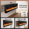 Electric Fireplace Heater with App & Remote Control, Ultra-Slim Wall-Mounted or Recessed Electric Fireplace Inserts with Timer 2