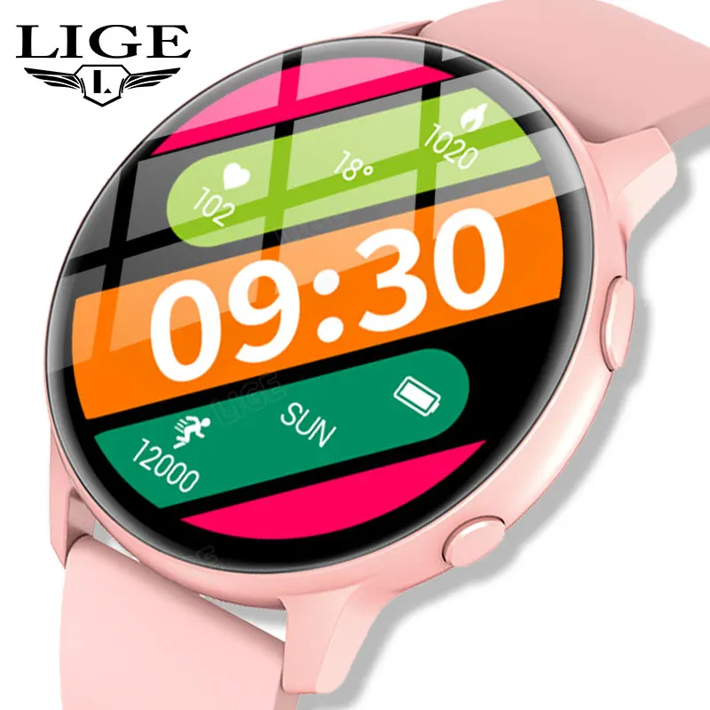 

LIGE Fashion Smart Watch Women IP68 Waterproof Smartwatch Full Touch Call Reminder Remote Camera Multi-Sport Watches Ladies Gift