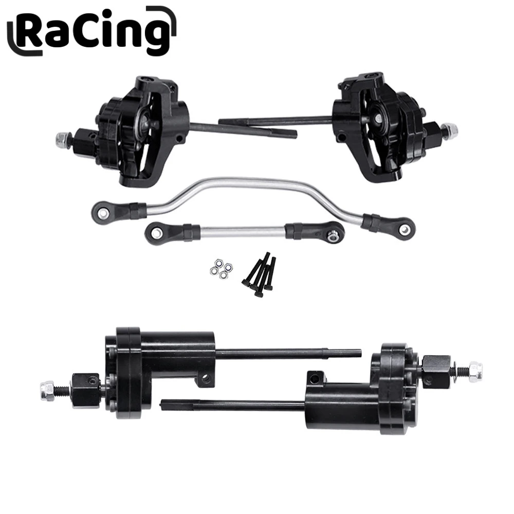 

1/10 RC Crawler Axial SCX10 II 90046 90047 AR44 Axle SCX10 Alloy Portal Front Rear Axles with Steering Link Upgrade Parts