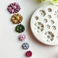 1pc flower silicone mold bouquet casting mold DIY decoration chocolate sugar resin candle 3D mould crafts tools 3