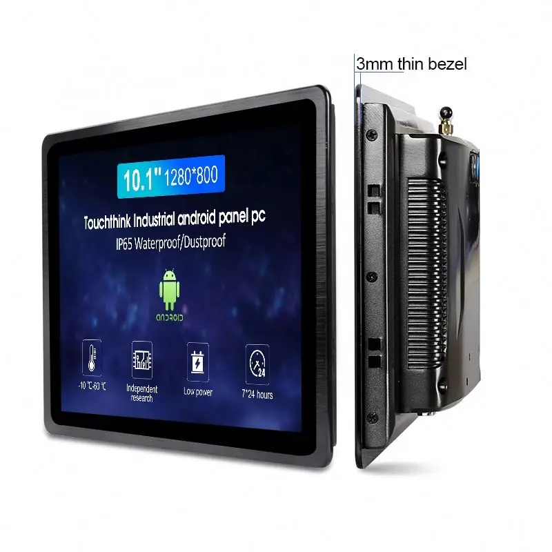 

7 8 10.1 11.6 inch panel pc 3MM Bezel Waterproof Embedded Wifi android industrial computer for industrial