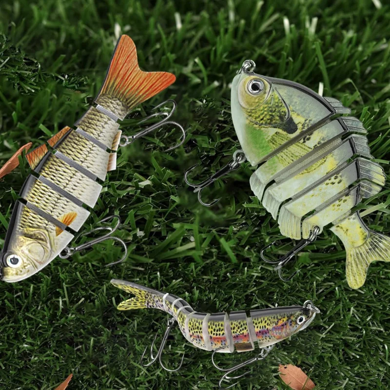 Fishing Lures for Freshwater and Saltwater,  Slow Sinking Lifelike Jointed Swimbait for Bass Trout Crappie Walleye Pike - 4