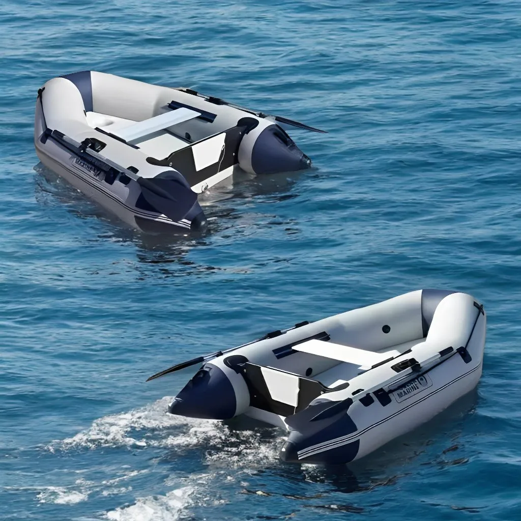 2.7M 8.8FT Air Deck Floor Portable PVC Inflatable Fishing Boat for Adult Surfing Kayak and Racing Boats for the Sea Accessories