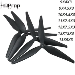 High - Performance 3 - Blade Black Carbon Reinforced Nylon Propeller Set for FPV (12X7.5X3)