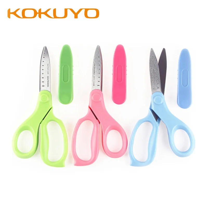 1pcs Kokuyo Safe Scissor Scale Blade Steel Cutter Utility for Right or Left-Handed Southpaw Diary Handwork School Student F988