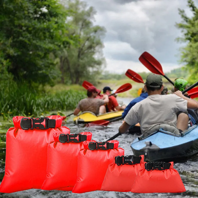 3Pcs Lightweight Storage Bags for Kayaking Rafting Boating Outdoor Waterproof Dry Bag Backpacks Roll Top Sack 3L+5L+8L