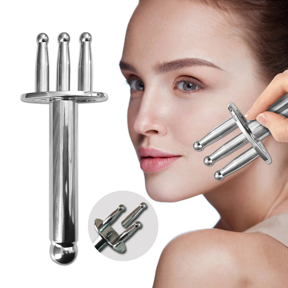 

3 Head Lymphatic Acid Drainage Magnetotherapy Pen Magnetic Fork Meridian Points Massage Magnetotherapy Fork Stick Massage Stick
