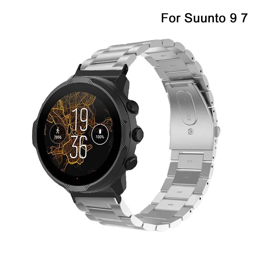 

24MM Metal Straps For Suunto 9 7 Baro/Suunto D5 Spartan Sport Wrist HR/Baro Smart Watch Band Stainless Steel Bracelets