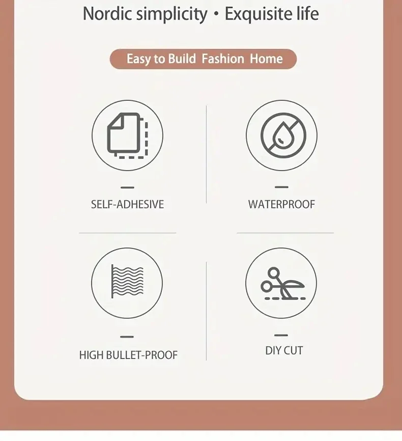 Applying the self-adhesive wallpaper to a wall surface