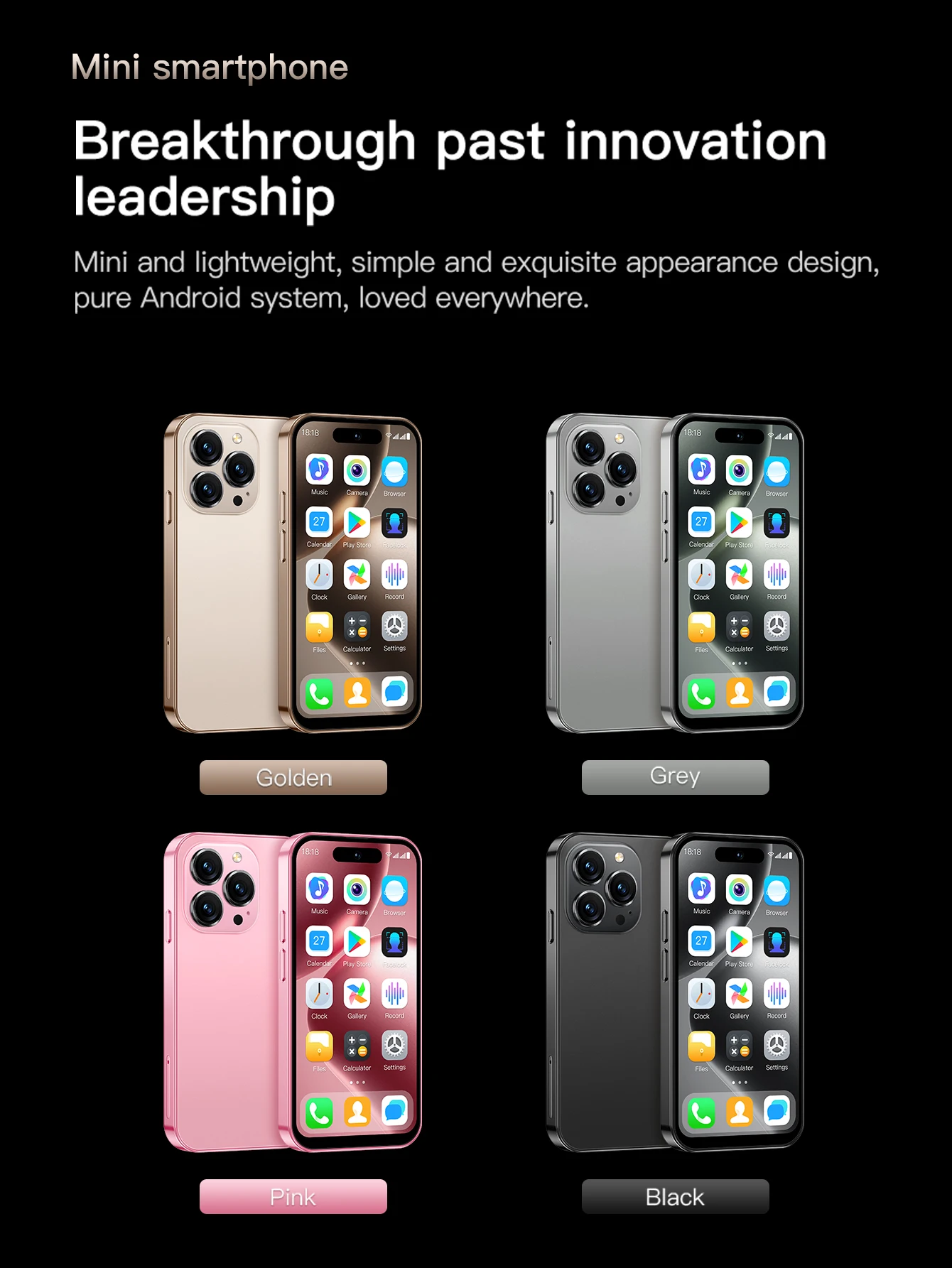 New ONEMYTH M16 Pro Mini Smartphone 3G Network 4.0 Inch Full Screen 2000mAh 2GB RAM 16GB ROM 5MP Camera Dual SIM With Face ID 5