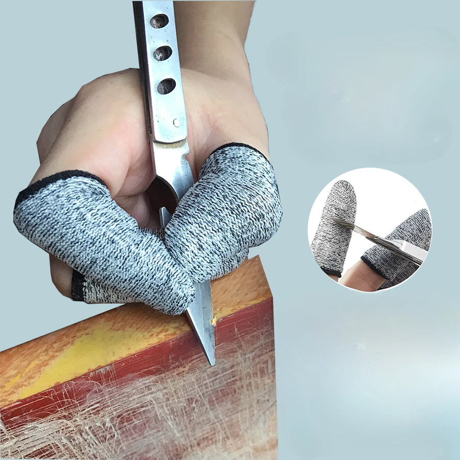 10/1PCS Finger Cots Thumb Protector Anti-Cut Fingertips Finger Sleeve Flexible Resistant Protection Cots for Work DIY