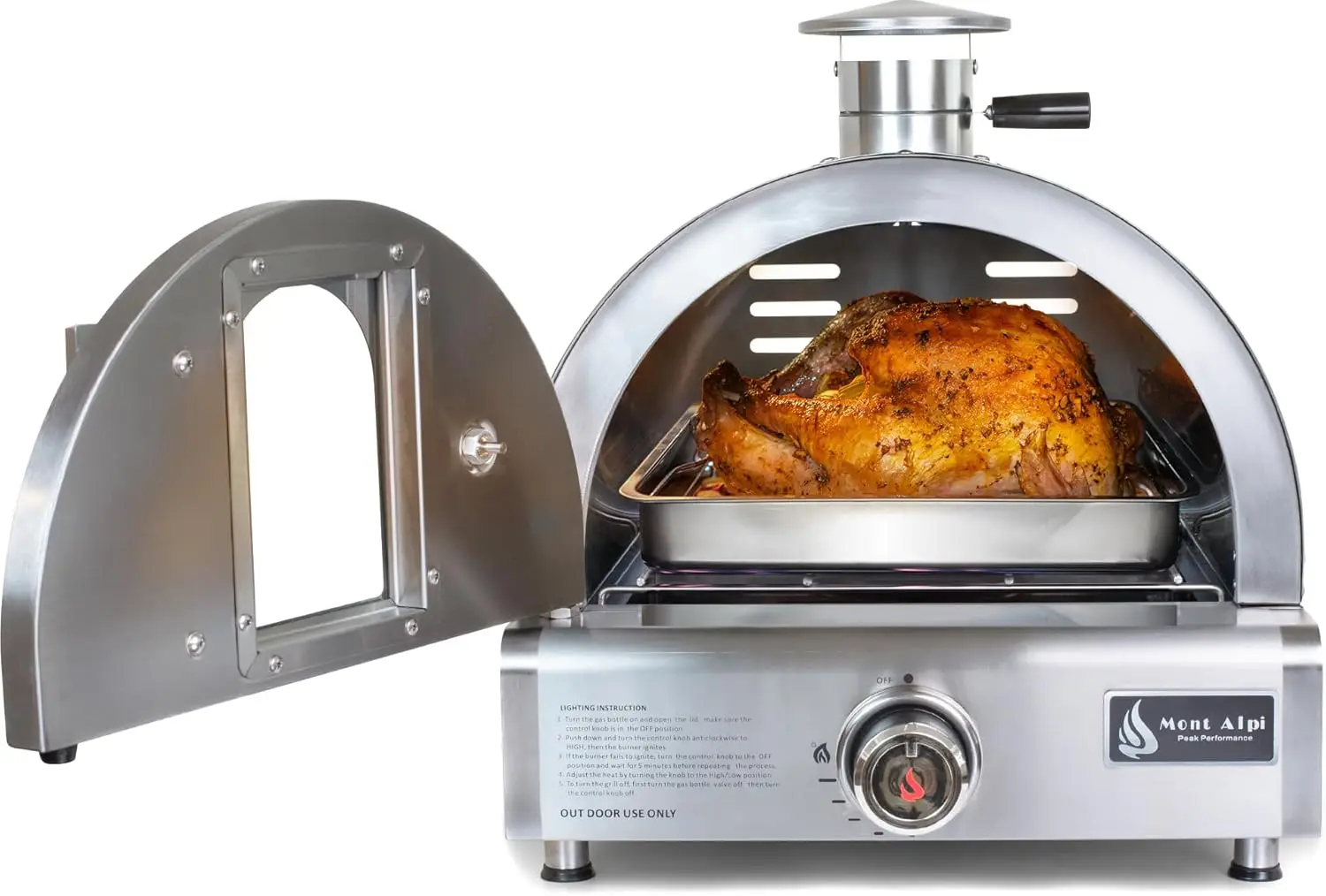 12000 BTU Multi-Fuel Countertop Table Top Stainless Steel Portable Outdoor Cooking Kitchen Backyard Propane