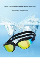 Lunettes de natation unisexes pour adultes – Lunettes de natation antibuée pour hommes et femmes – Lunettes de natation professionnelles imperméables et réglables en silicone 4