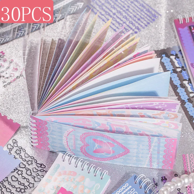 30pcs Kawaii Stickers Art Paper Sticker Book Paper Scrapbooking