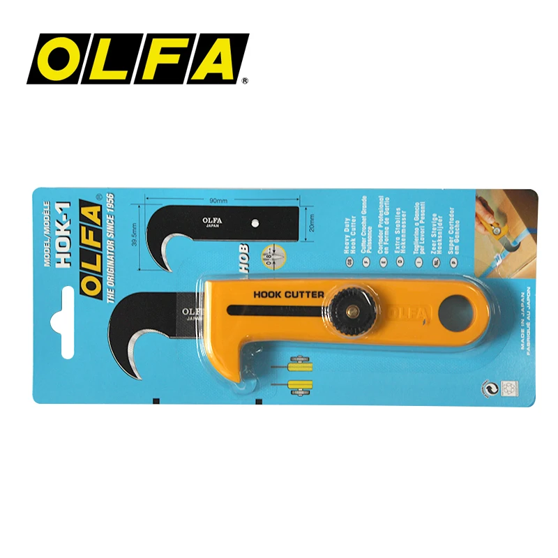 Olfa HOB-1 20mm Hook Blade Replacement For HOK-1 Cutter – Pack Of 1