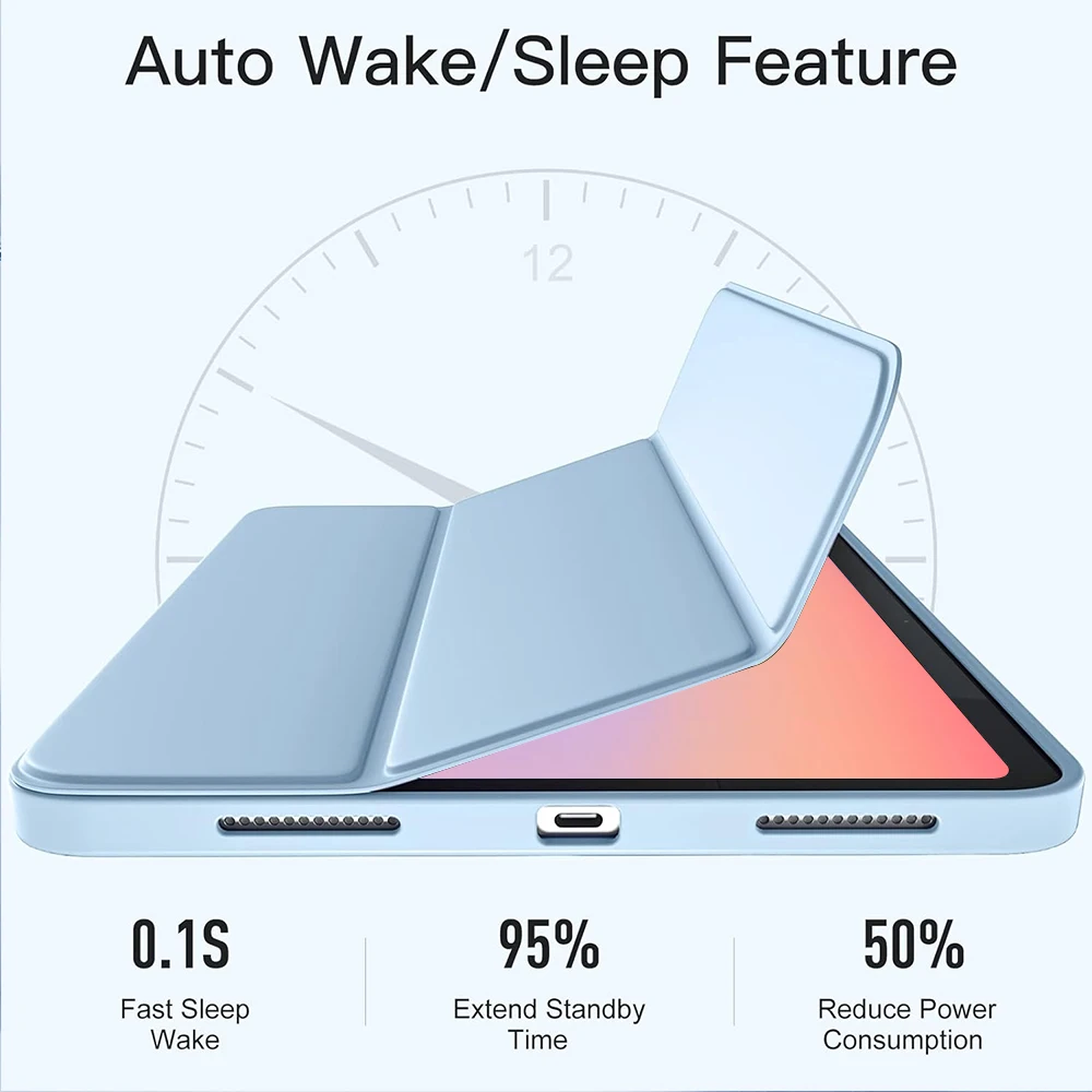 Premium Smart Folding Flip Stand Tablet Cover with Auto Sleep