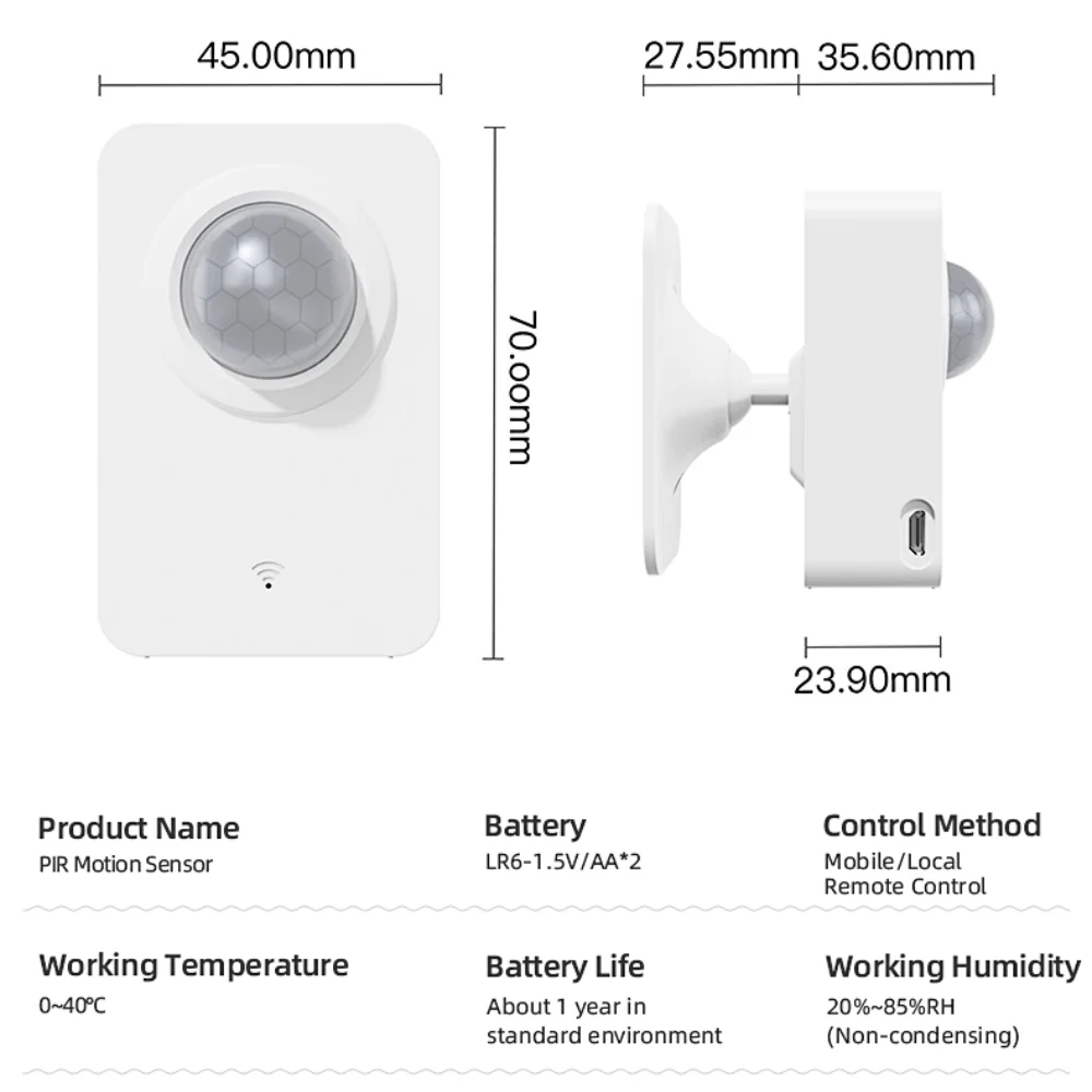 Tuya Smart Life PIR Human motion sensors scene linkage security protection system and home intelligence