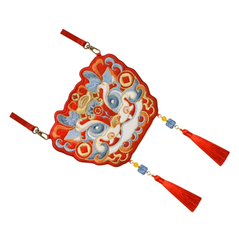 Carry Your Belongings in with Embroidered Cosmetic Hanfu Bag for Women E74B