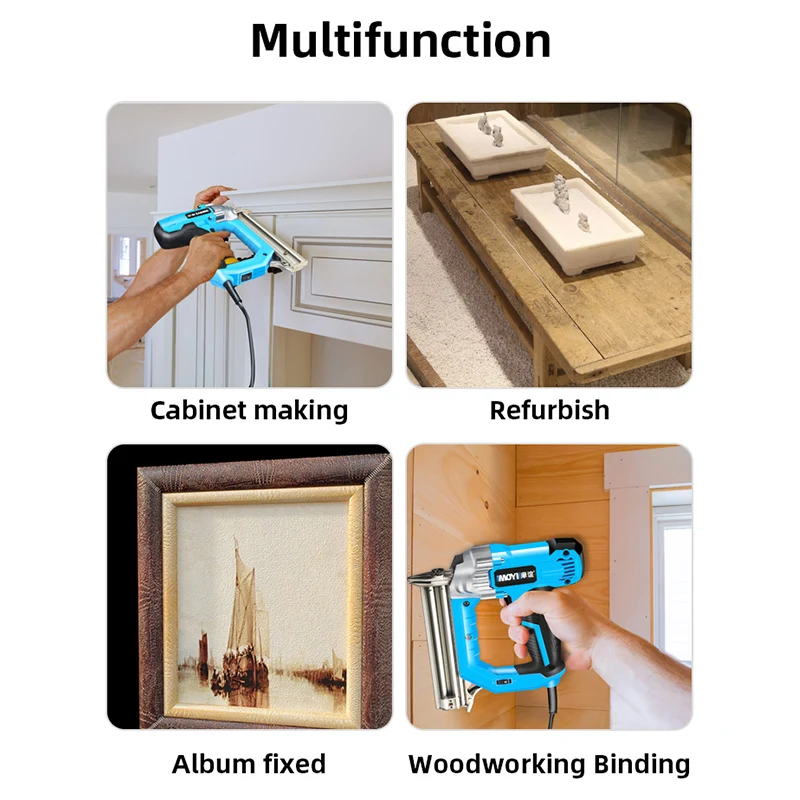 2300W Electric Nail Gun 220V Woodworking Tools Electrical Straight Staple Nail F30/F25/F20/F15 Furniture Nailing Stapler Shooter 3