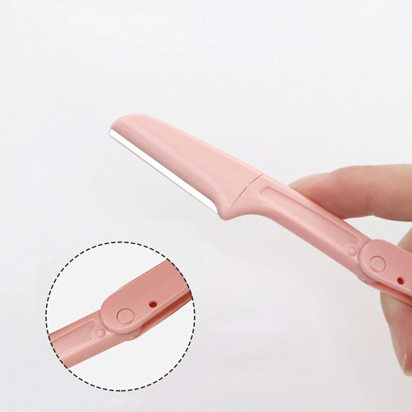 3pcs Mini Folding Eyebrow Razor Beginners Safety Eyebrows Removal Steel Blade Facial Sharp Durable Eyebrow Epilator Makeup Tool