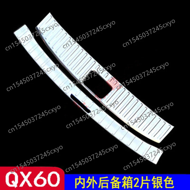 Rear Bumper Protector Sill Trunk Tread Plate Trim Rear Trunk Lid Trim