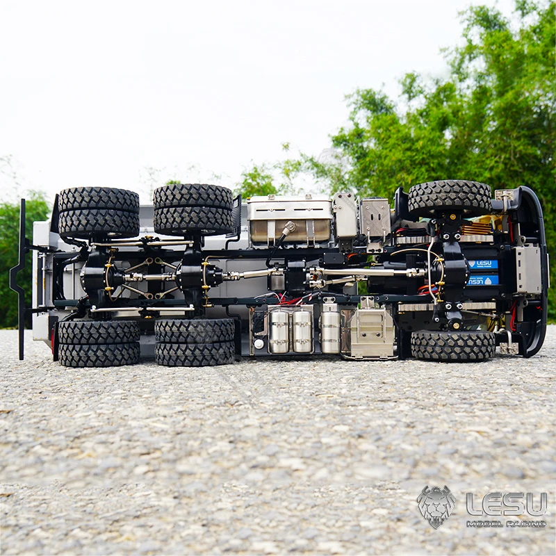 1/14 Truck model toy VM6*6 three-axle metal axle front multi-stage cylinder U bucket dump truck RCLESU 3