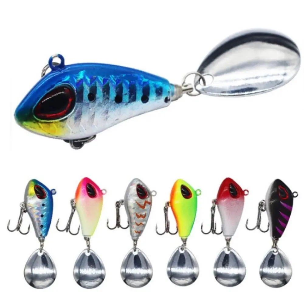 Muslimside Spinner Bait Metal Vib Fishing Lure Trolling Cucchiaio Rotante Wobbler Sinking Hard Bait Con Paillettes