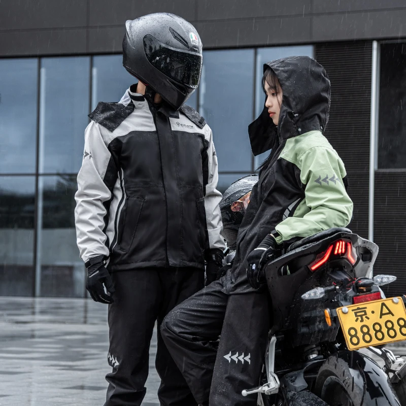 Motorcycle Jacket Motorcycle Raincoat Raincoat Suit Bike Raincoat SULAITE Motorcycle Raincoat Suit Waterproof Split Friendship Rain Coat Jacket Riding Motorcyclist Rainstorm Resistance Level