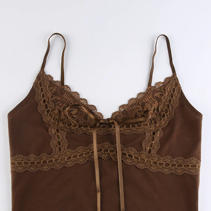 brown tank top