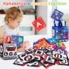 Baby Cloth Card Super Soft Exquisite Pattern Washable Non-Fading Tear-resistant Boost Color Cognition Toddler Alphabet Book 3